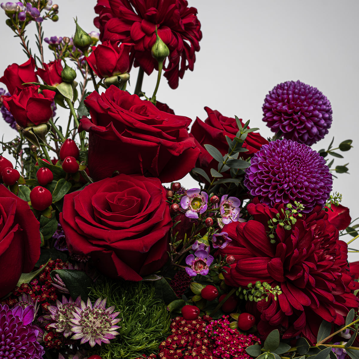 Fresh Flower Bouquets > Crimson Lust Fresh Bouquet of Vibrant Red Roses ...